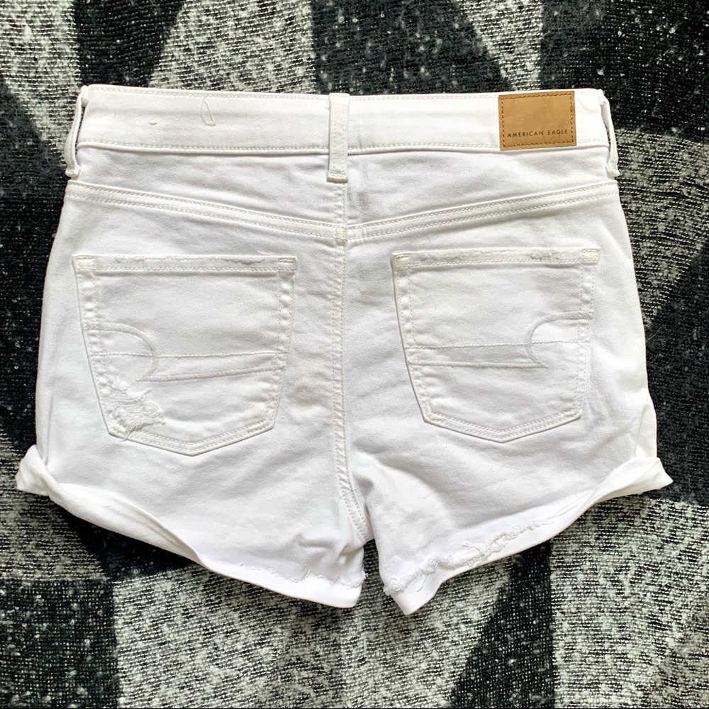 American Eagle High Waisted White Jean Shorts - Picture 7 of 10